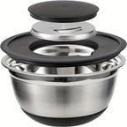 Ultimate Stainless Steel Mixing Bowl Set with Secure Lids & Grater Tools