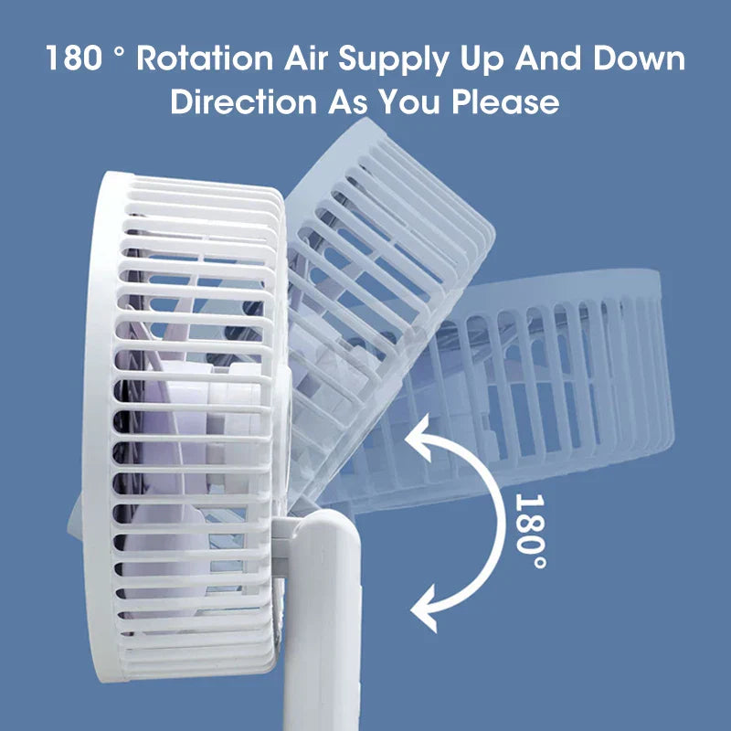 Handheld Portable Fan with Removable Base and Wall Attachment