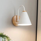 Scandinavian Style Wall Light - Wood and Iron Design