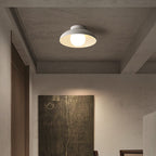 Modern Semi-Flush Light Fixture | Glass & Iron | Soft Ambient Glow for Hallway or Living Room