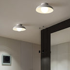 Modern Semi-Flush Light Fixture | Glass & Iron | Soft Ambient Glow for Hallway or Living Room
