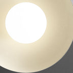 Modern Semi-Flush Light Fixture | Glass & Iron | Soft Ambient Glow for Hallway or Living Room