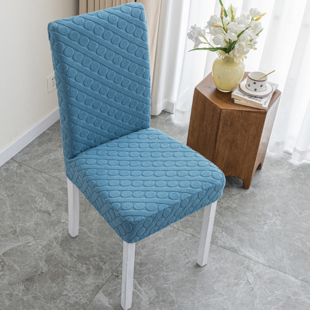 Embossed Oval Knit Chair Cover – Elegant Design