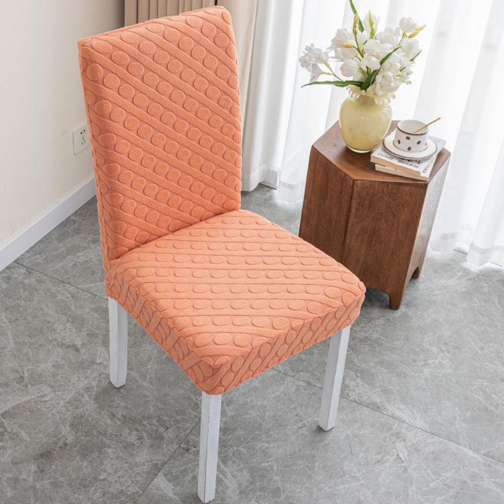 Embossed Oval Knit Chair Cover – Elegant Design