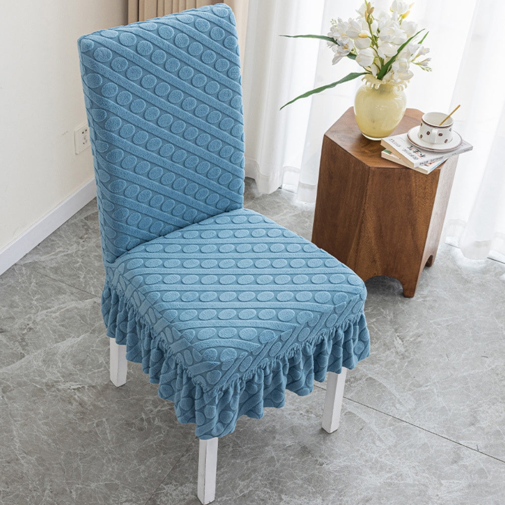 Embossed Oval Knit Chair Cover – Elegant Design