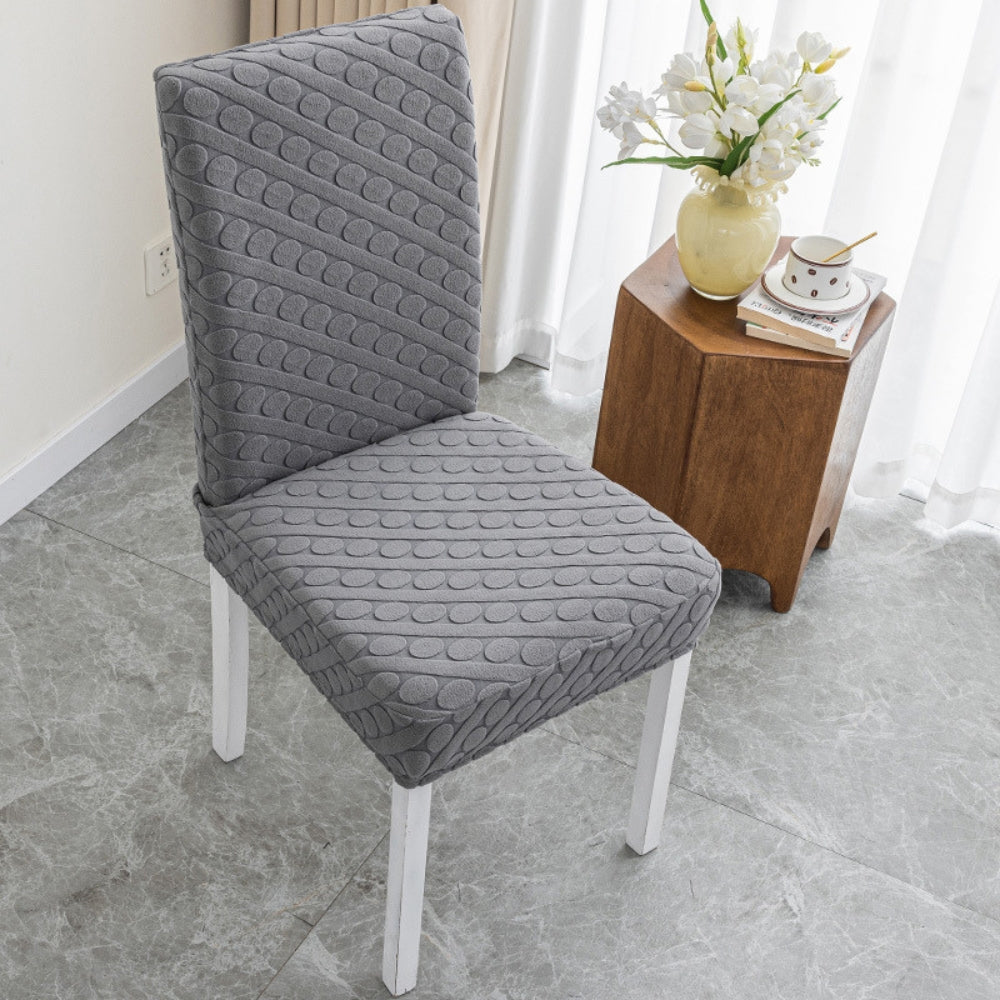 Embossed Oval Knit Chair Cover – Elegant Design