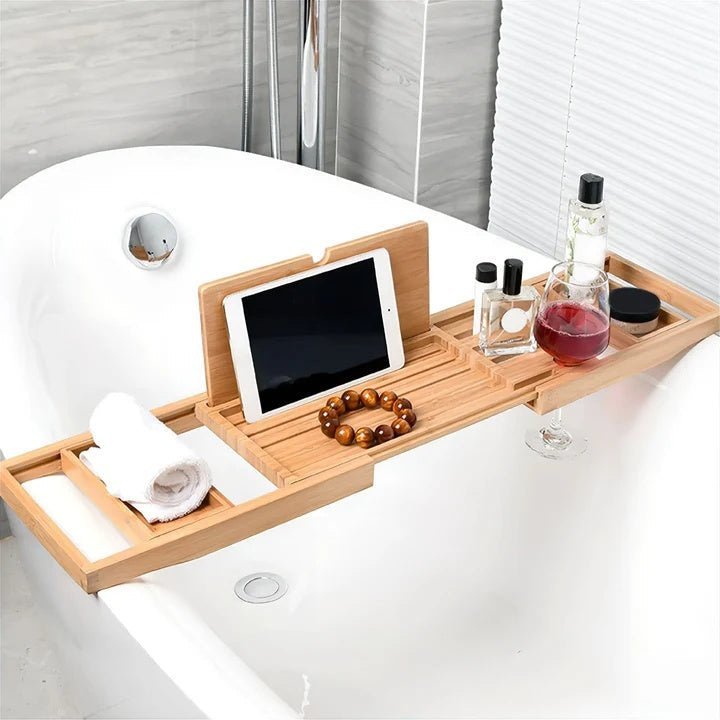 Tranquil Bamboo Spa Tray for Relaxing Baths