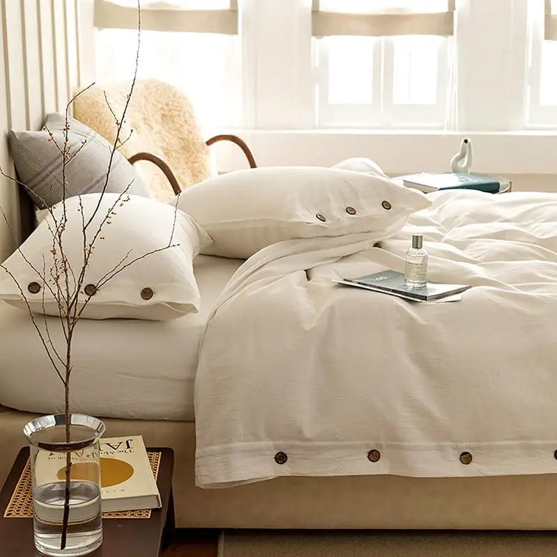 Tranquil Haven Cotton Duvet Cover Ensemble