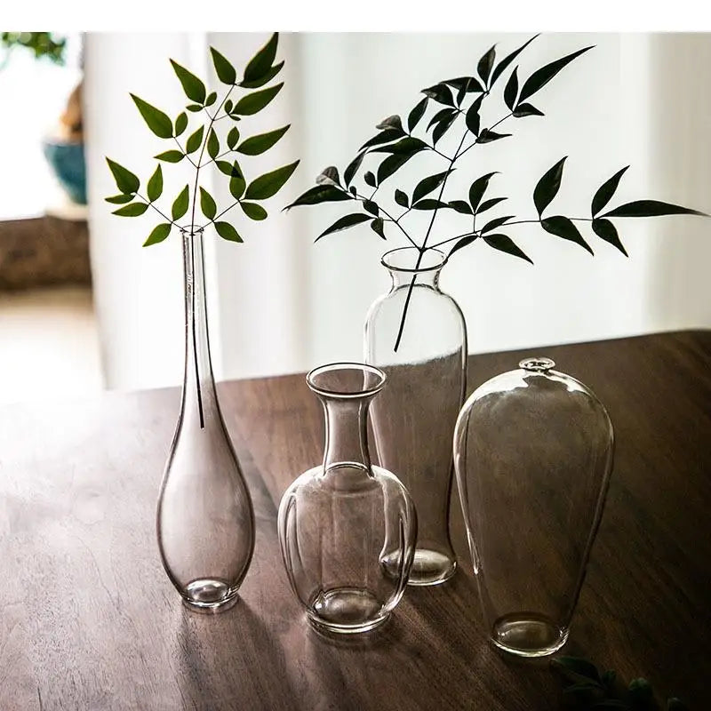Elegant Clear Glass Flower Holder