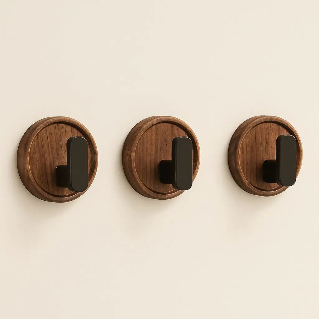 Elegant Wall-Mounted Wooden Hooks for Modern Spaces