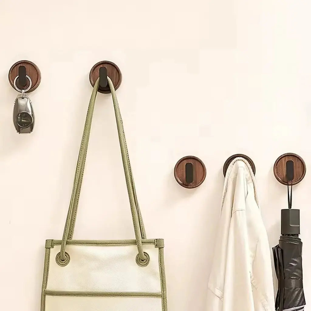 Elegant Wall-Mounted Wooden Hooks for Modern Spaces