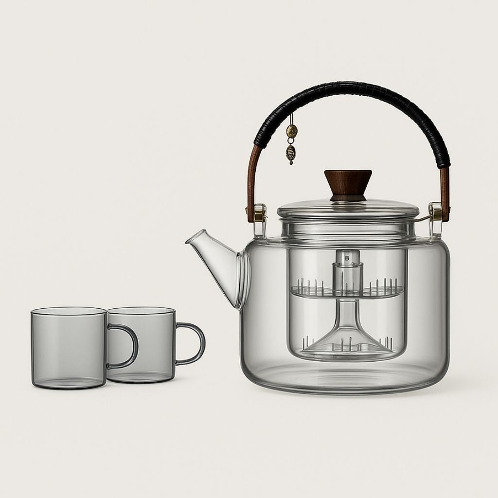 Elegant Borosilicate Glass Tea Set for Daily Use