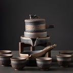 Artisan Crafted Glazed Ceramic Tea Set