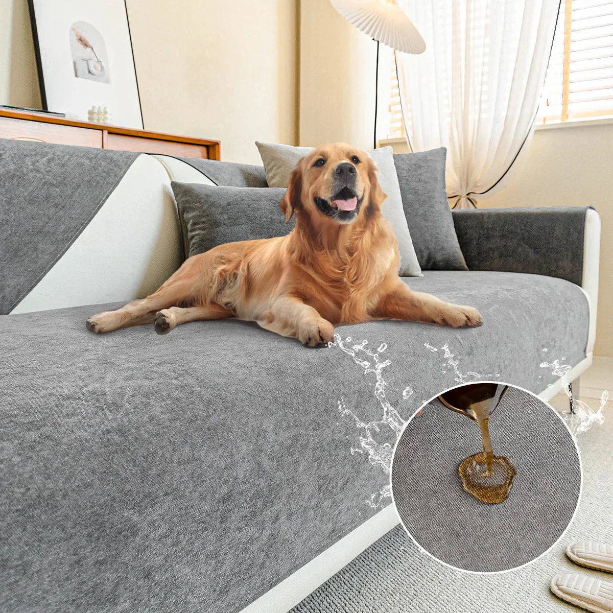 Eco-Friendly Sofa Cover for Scratch Protection