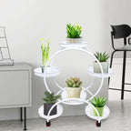 Rolling Metal Plant Stand - 6-Tier Flower Pot Display for Indoor/Outdoor