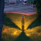 Rectangular Black Garden Path Lamp - Outdoor LED Bollard Light