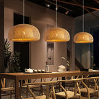 Handcrafted Rattan Light Fixture – Natural Bamboo Pendant Lamp