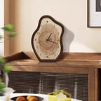 Natural Wood Design Annual Ring Clock with Rustic Finish