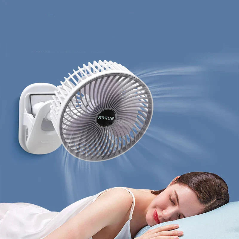 Handheld Portable Fan with Removable Base and Wall Attachment