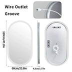 Oval LED Bathroom Mirror with Anti-Fog and Dimmable Backlight