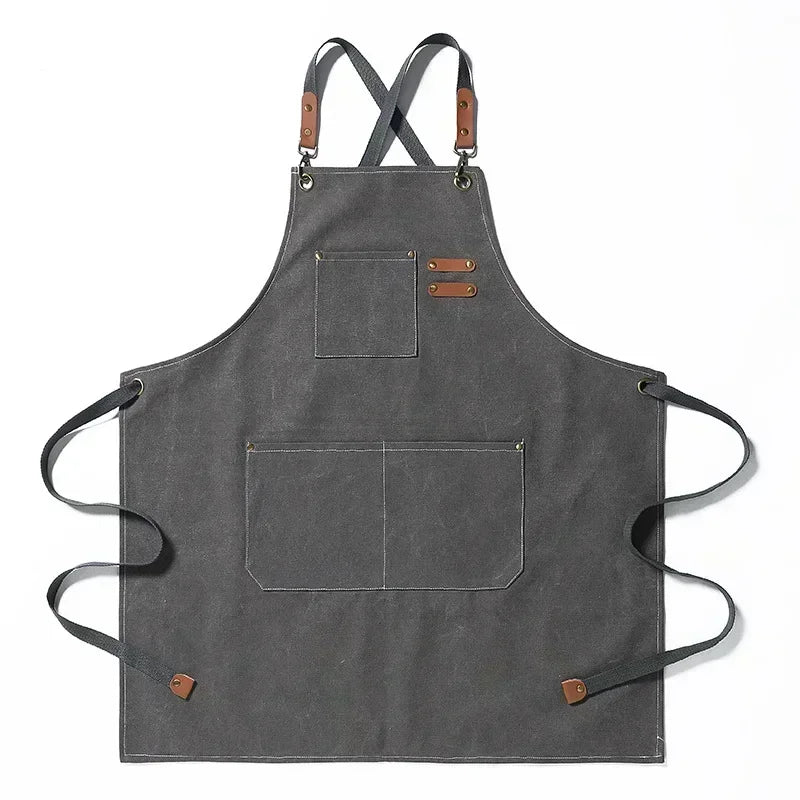 Unisex Canvas Apron for Chefs and Kitchen Work
