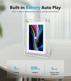 Portable Acrylic Digital Photo Frame with IPS Display and Battery