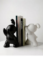Charming Rabbit Book Holders - Elegant Black & White Accents