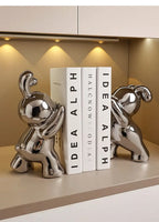 Charming Rabbit Book Holders - Elegant Black & White Accents