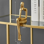 Gilded Elegance Abstract Sculptures