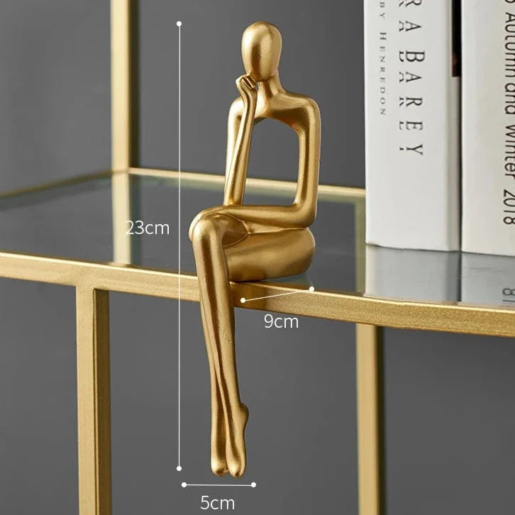 Gilded Elegance Abstract Sculptures