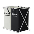 Foldable Multi-Compartment Laundry Basket - Tri-Section Hamper