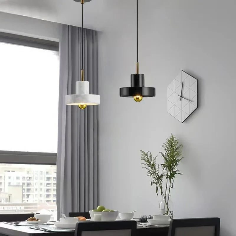 Natural Stone Pendant Light | Postmodern Marble Design
