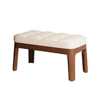 Entryway Shoe Storage Bench with Upholstered Grid and Solid Wood Frame