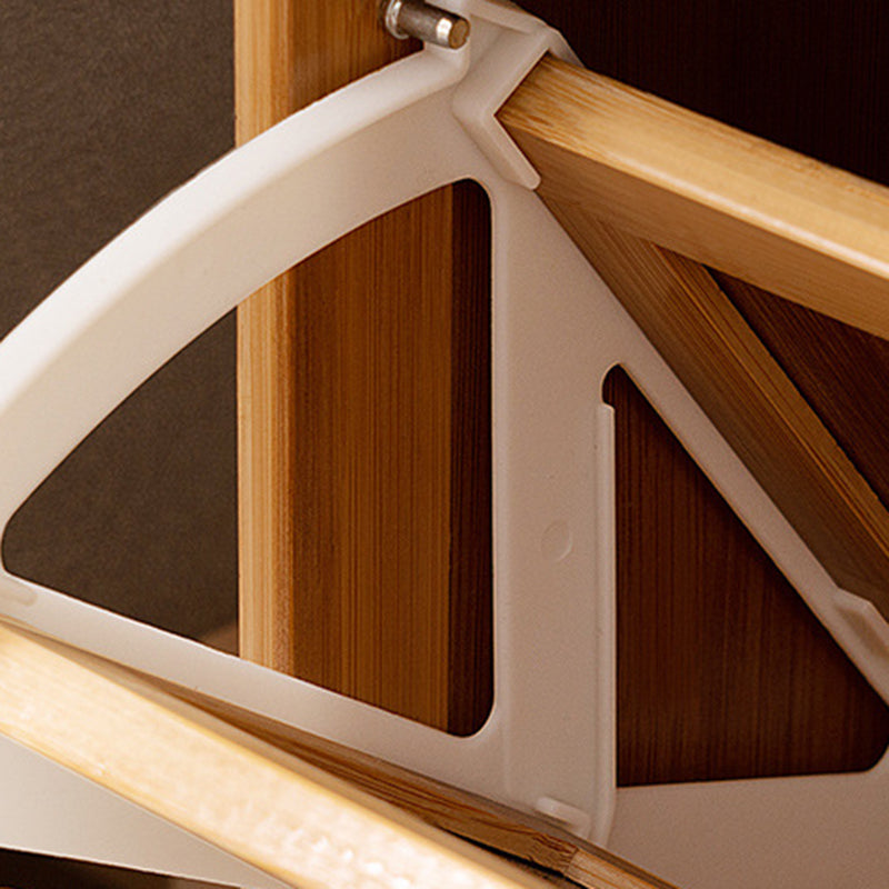 Bamboo and ABS Shoe Rack with Breathable Flip-Top for Entryway Storage