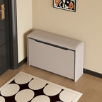 2-Tier Entryway Organizer Bench – Minimalist Pine and PU Leather Storage