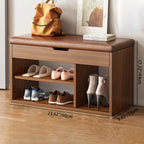 3-Tier Shoe Organizer with Wood and PU Leather – Minimalist Storage Rack