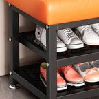2-Tier Shoe Organizer Rack – Space-Saving Tech Fabric and Steel Design