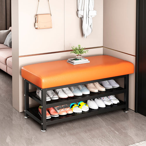 2-Tier Shoe Organizer Rack – Space-Saving Tech Fabric and Steel Design