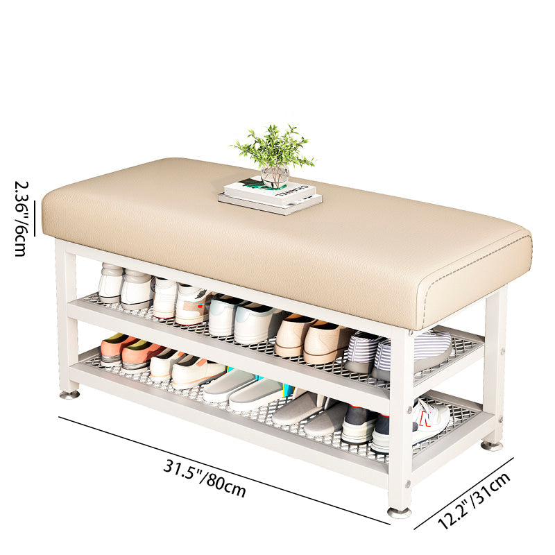 2-Tier Shoe Organizer Rack – Space-Saving Tech Fabric and Steel Design