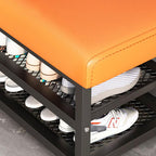 2-Tier Shoe Organizer Rack – Space-Saving Tech Fabric and Steel Design