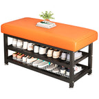 2-Tier Shoe Organizer Rack – Space-Saving Tech Fabric and Steel Design
