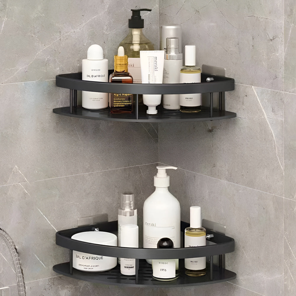 Rust-Resistant Corner Shelf Rack for Wall-Mounted Showers