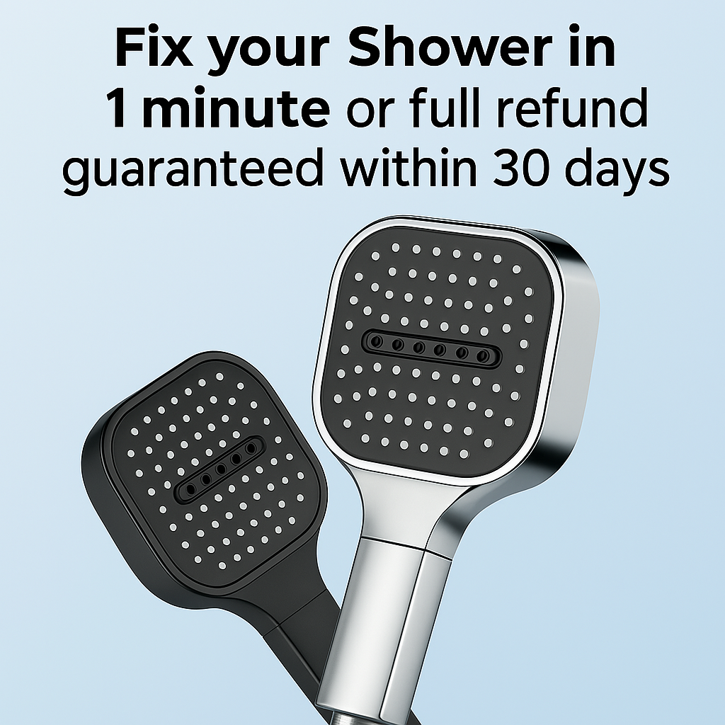Adjustable High Pressure Shower Head with Turbo Boost Filtered Spray