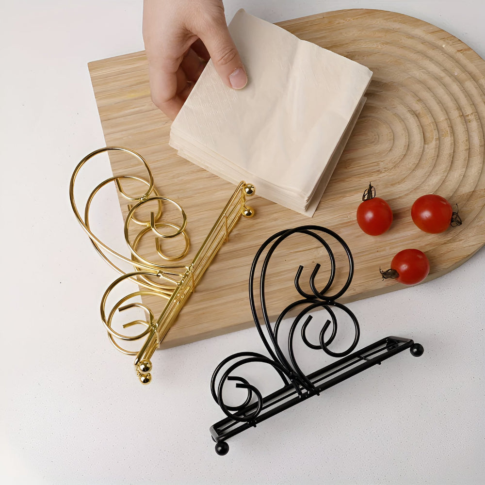 Iron Table Napkin Holder - Compact Space-Saving Design