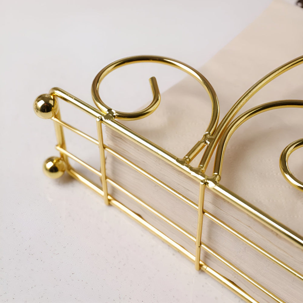 Iron Table Napkin Holder - Compact Space-Saving Design