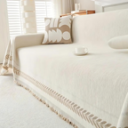 Rustic Chenille Cotton Slipcover for Sectional Sofa