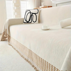 Rustic Chenille Cotton Slipcover for Sectional Sofa