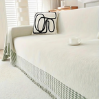 Rustic Chenille Cotton Slipcover for Sectional Sofa