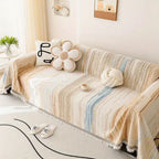 Striped Chenille Sofa Cover in High-Quality Fabric