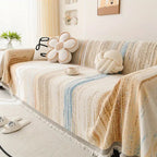 Striped Chenille Sofa Cover in High-Quality Fabric